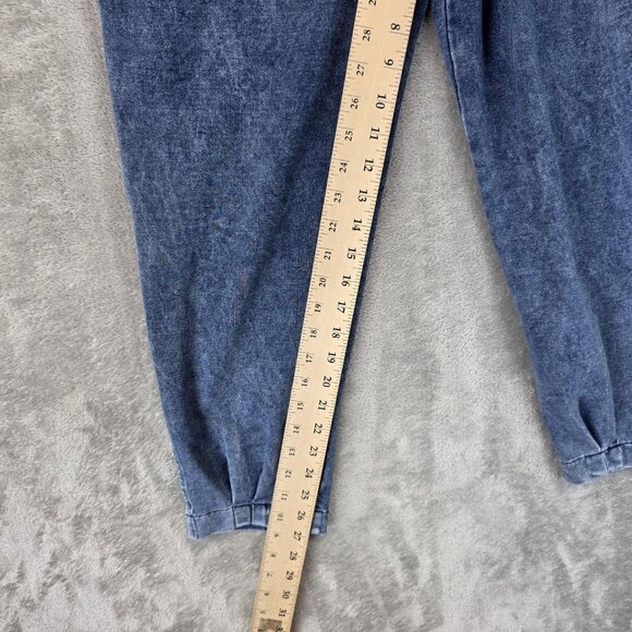 GAYA Pants Womens S Blue Acid Wash High Rise Tapered Pull On Elastic Waist Boho - Picture 4 of 11